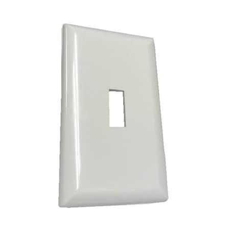 Us Hardware 1G WHT MH Wall Plate E-161C